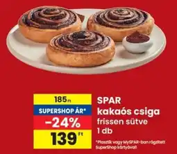 Interspar SPAR kakaós csiga ajánlat