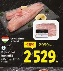 Lidl Friss afrikai harcsafilé ajánlat
