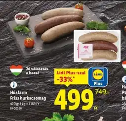 Lidl Húsfarm Friss hurkacsomag ajánlat
