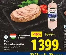 Lidl Pick Viaszos borjúmájas ajánlat