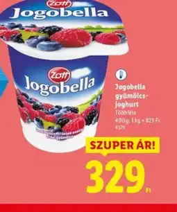 Lidl Zott Jogobella gyümölcs joghurt ajánlat