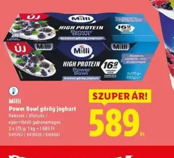 Lidl Milli Power Bowl görög joghurt ajánlat