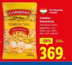 Lidl COMBINO Száraztészta ajánlat