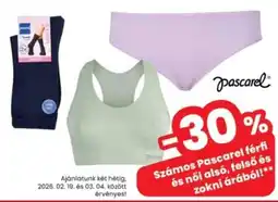 Interspar Pascarel férfi és női alsó, felső és zokni ajánlat