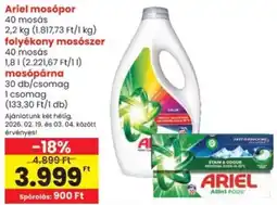 Interspar Ariel mosópor / folyékony mosószer / mosópárna ajánlat