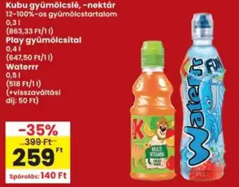 Interspar Kubu gyümölcslé, -nektár ajánlat
