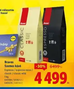 Lidl Bravos Szemes kávé ajánlat