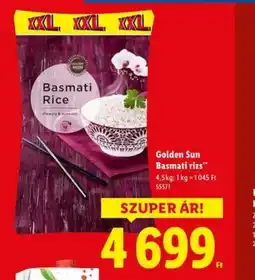 Lidl Golden Sun Basmati rizs ajánlat