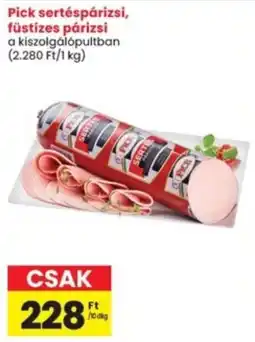 Interspar Pick sertéspárizsi, füstízes párizsi ajánlat