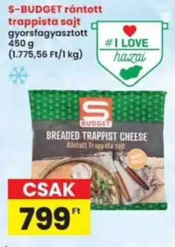 Interspar S-BUDGET rántott trappista sajt ajánlat