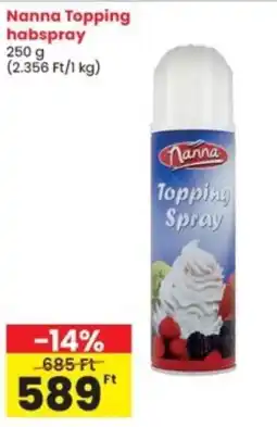 Interspar Nanna Topping habspray ajánlat