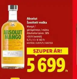 Lidl Absolut Ízesített vodka ajánlat