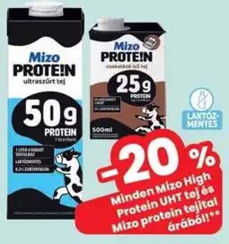 Interspar Mizo High Protein UHT tej és Mizo protein tejital ajánlat