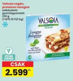 Interspar Valsoia vegán, proteines lasagna ajánlat