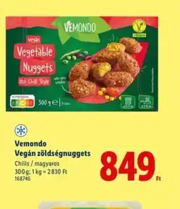 Lidl VEMONDO Vegán zöldségnuggets ajánlat