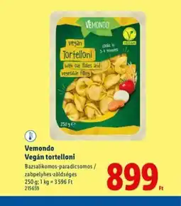 Lidl Vemondo Vegán tortelloni ajánlat