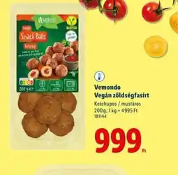 Lidl Vemondo Vegán zöldségfasírt ajánlat