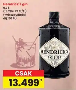Interspar Hendrick's gin ajánlat