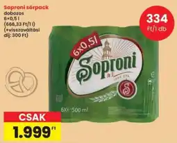 Interspar Soproni sörpack ajánlat