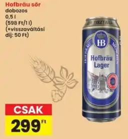Interspar Hofbräu sör ajánlat