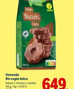 Lidl VEMONDO Bio vegán keksz ajánlat