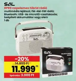 Interspar SAL RPR9 napelemes hibrid rádió ajánlat