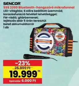 Interspar SENCOR SSS 3200 Bluetooth-hangszóró mikrofonnal ajánlat