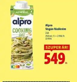 Lidl Alpro Vegán főzőkrém ajánlat