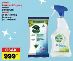 Interspar Dettol fertőtlenítőspray / kendő ajánlat