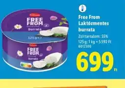 Lidl Free From Burrata ajánlat