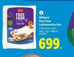 Lidl Milbona Free From Laktzmentes feta ajánlat
