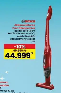 Interspar BOSCH Akkumulátoros 2 in 1 állóporszívó BBHF214G/R ajánlat