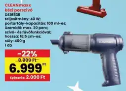 Interspar CLEANmaxx kézi porszívó DS16535 ajánlat