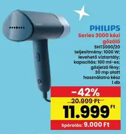 Interspar PHILIPS Series 3000 kézi gőzölő SHT3000/20 ajánlat