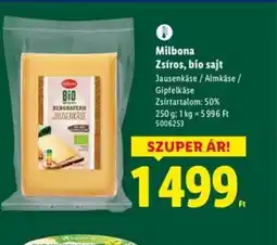 Lidl Milbona Zsíros bio sajt ajánlat