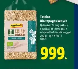 Lidl Tastino Bio ropogs kenyér ajánlat