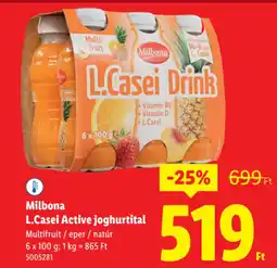 Lidl Milbona L.Casei Active joghurtital ajánlat