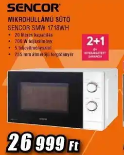 Expert Mikrohullámú Sütő Sencor SMW 1718WH ajánlat