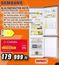 Expert SAMSUNG Alulfagyasztós hűtő RB34C670DSA/EF ajánlat