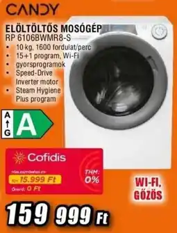 Expert CANDY Elöltöltős mosógép RP 6106BWMR8-S ajánlat