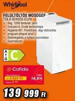 Expert Whirlpool Felültöltős mosógép TDLR 6240SS EU/N ajánlat