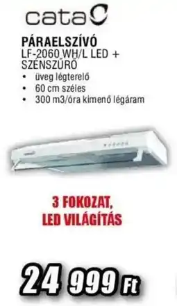 Expert Cata Páraelszívó LF-2060 WH/L LED + SZÉNSZÚRO ajánlat