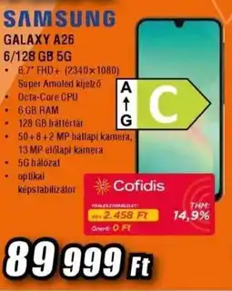 Expert SAMSUNG Galaxy A26 6/128 GB 5G ajánlat