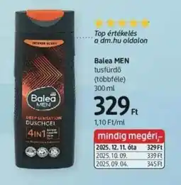 DM Balea MEN tusfürdő ajánlat