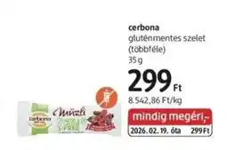DM Cerbona gluténmentes szelet ajánlat