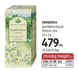 DM HERBÁRIA kamillavirágzat filteres tea ajánlat