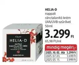 DM HELIA-D nappali ránctalanító krém UVA/UVB-szűrővel ajánlat