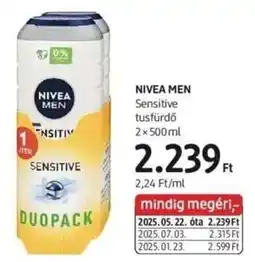 DM NIVEA MEN Sensitive tusfürdő ajánlat