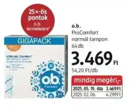 DM o.b. ProComfort normál tampon ajánlat