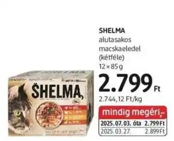 SHELMA alutasakos macskaeledel